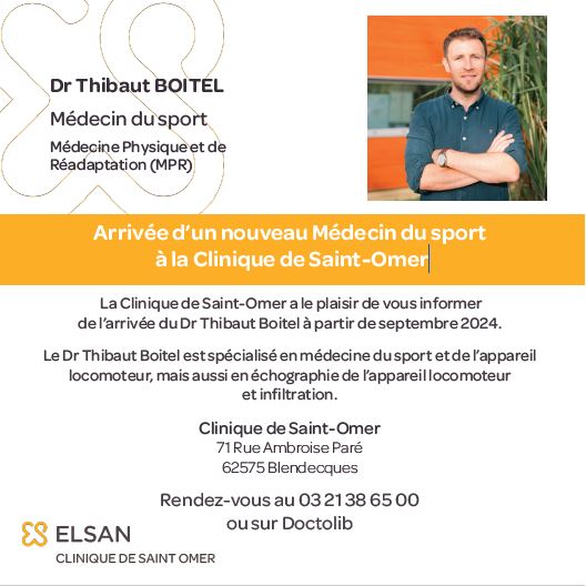 Dr boitel médecin du sport clinique de saint omer
